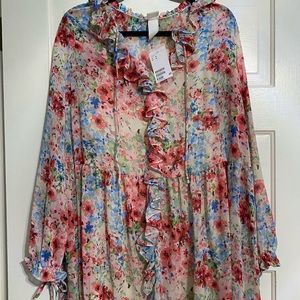 H&M Floral Long Sleeve Dress